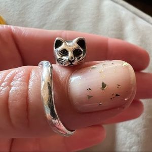 Vintage Cat Wrap Ring